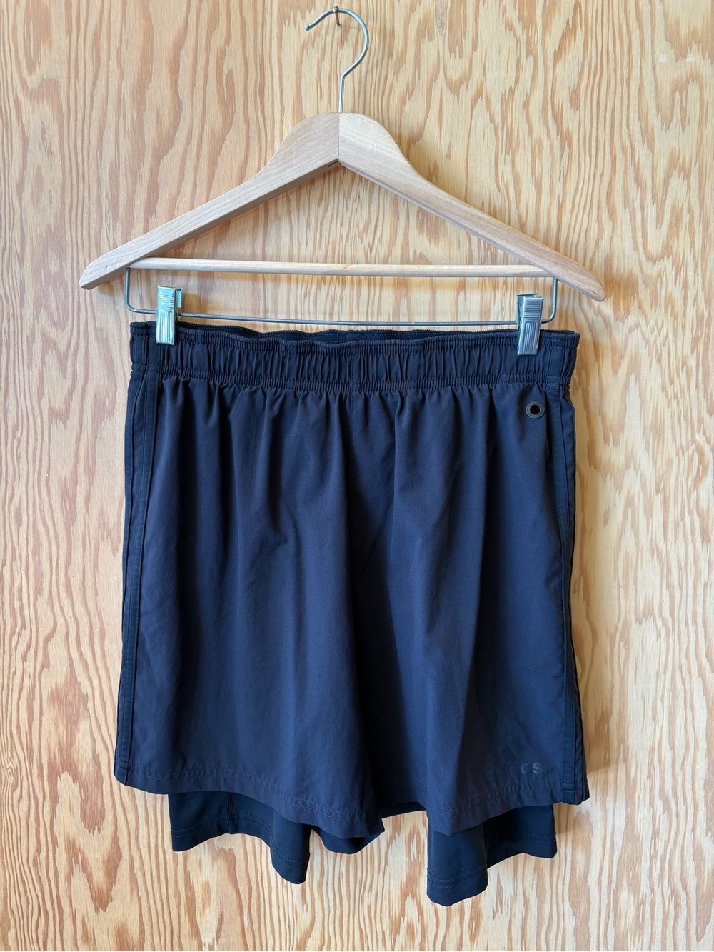 ADIDAS Men's Black Lined Athletic Shorts